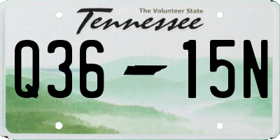 TN license plate Q3615N