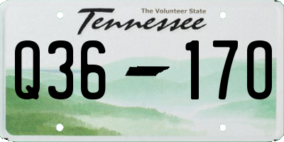 TN license plate Q3617O
