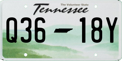 TN license plate Q3618Y