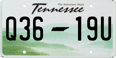 TN license plate Q3619U