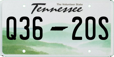 TN license plate Q3620S