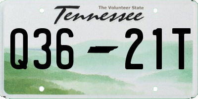 TN license plate Q3621T