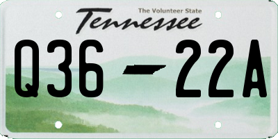 TN license plate Q3622A