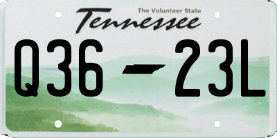 TN license plate Q3623L