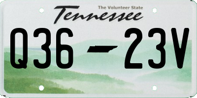 TN license plate Q3623V