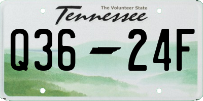 TN license plate Q3624F