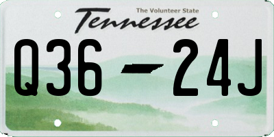 TN license plate Q3624J