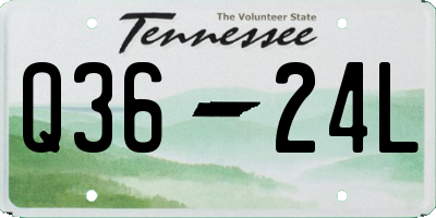 TN license plate Q3624L
