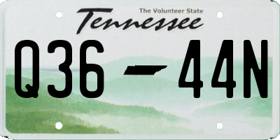 TN license plate Q3644N