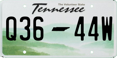 TN license plate Q3644W