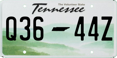 TN license plate Q3644Z