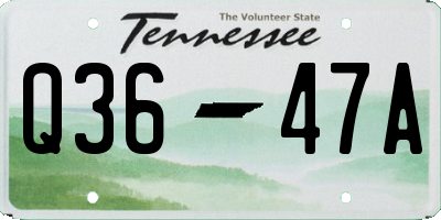 TN license plate Q3647A