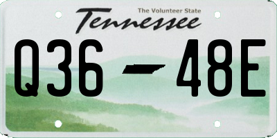 TN license plate Q3648E