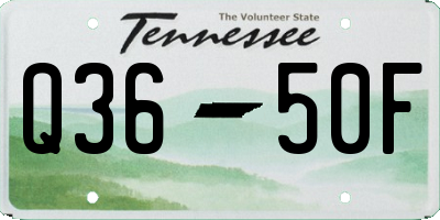 TN license plate Q3650F