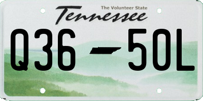 TN license plate Q3650L