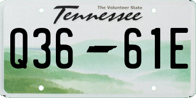 TN license plate Q3661E