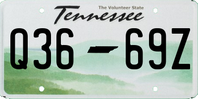 TN license plate Q3669Z