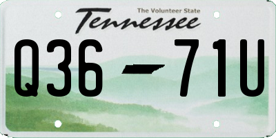 TN license plate Q3671U