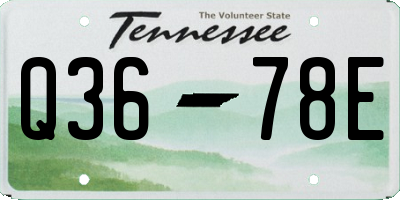 TN license plate Q3678E