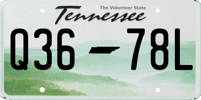 TN license plate Q3678L