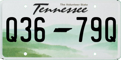 TN license plate Q3679Q