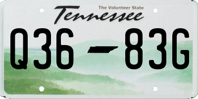 TN license plate Q3683G