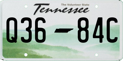 TN license plate Q3684C