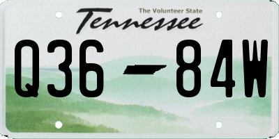TN license plate Q3684W