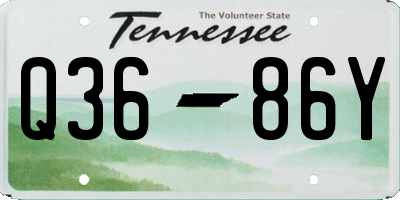 TN license plate Q3686Y