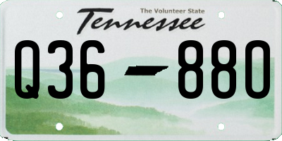 TN license plate Q3688O