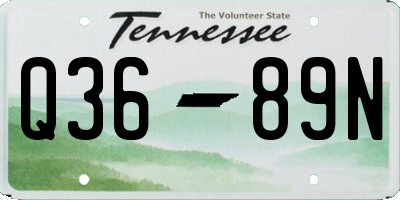 TN license plate Q3689N