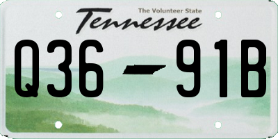 TN license plate Q3691B