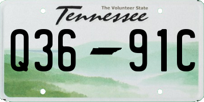 TN license plate Q3691C