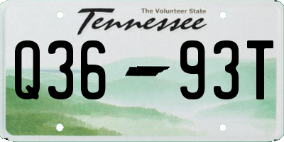 TN license plate Q3693T