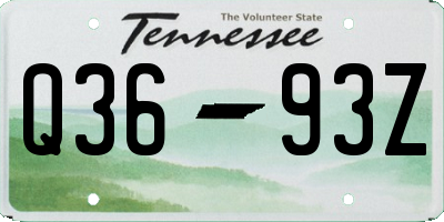 TN license plate Q3693Z
