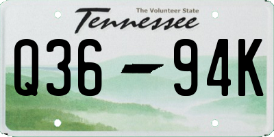 TN license plate Q3694K