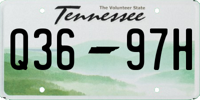 TN license plate Q3697H