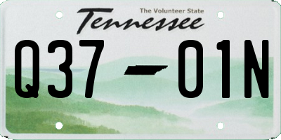 TN license plate Q3701N