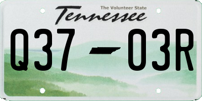 TN license plate Q3703R