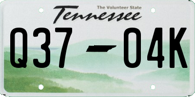 TN license plate Q3704K