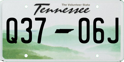 TN license plate Q3706J