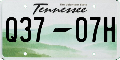 TN license plate Q3707H