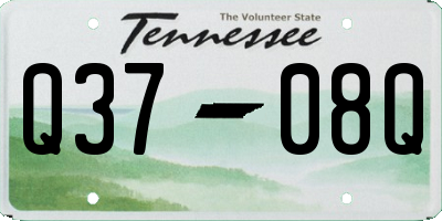 TN license plate Q3708Q