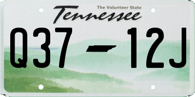 TN license plate Q3712J