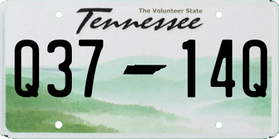 TN license plate Q3714Q