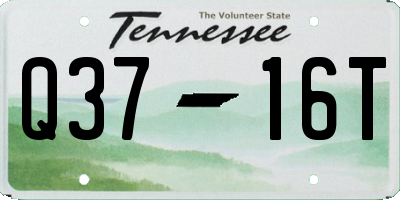 TN license plate Q3716T
