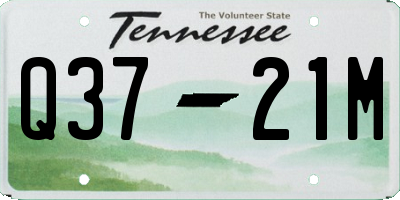 TN license plate Q3721M