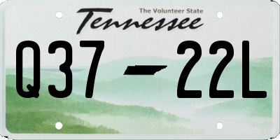 TN license plate Q3722L