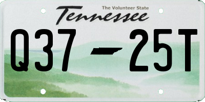 TN license plate Q3725T