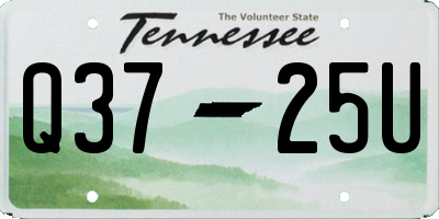 TN license plate Q3725U